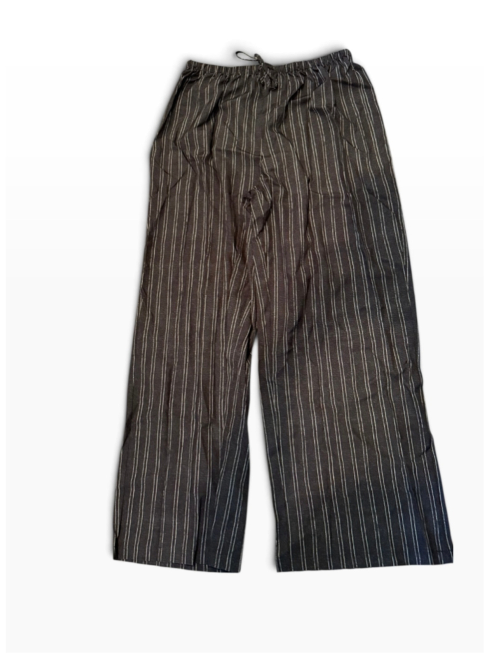 Women's SHEIN Striped Trousers Black White Size XL